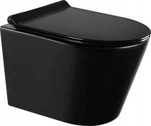 Miska WC Mexen Mexen Rico miska wc Rimless z deską wolnoopadającą slim, duroplast, czarna mat - 30720185 1