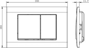 Przycisk spłukujący Mexen Mexen Fenix 01 przycisk spłukujący chrom matowy - 600102 2