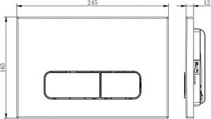 Przycisk spłukujący Mexen Mexen Fenix 02 przycisk spłukujący różowe złoto - 600205 2