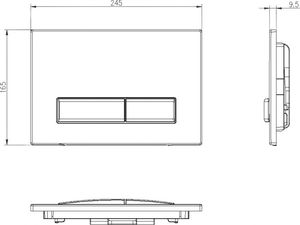 Przycisk spłukujący Mexen Mexen Fenix 09 przycisk spłukujący, chrom matowy - 600902 2