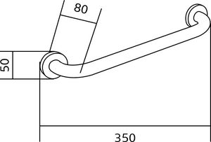 Mexen Mexen poręcz ścienna 30 cm czarna - 70101630-70 2