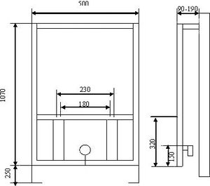 Stelaż Mexen  podtynkowy do bidetu Fenix B (60999) 2