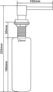 Mexen Mexen dozownik na płyn do zlewozmywaka, szary - 6605320-61 3