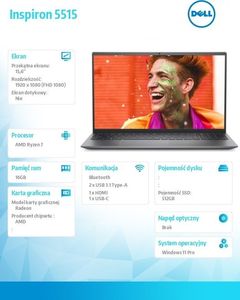 Laptop Dell Inspiron 5515 (5515-8789) 2