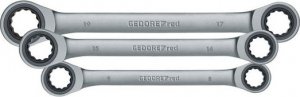 Gedore Gedore Red double ring ratchet wrench set 6 pieces - SW8-19mm 3300898 1