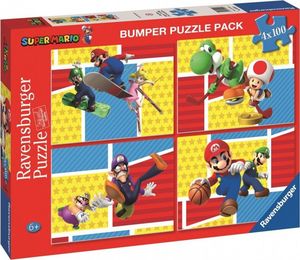 Ravensburger Puzzle 4 x 100el Super Mario 051953 RAVENSBURGER 1