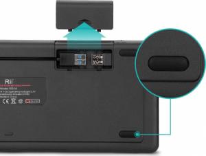 Klawiatura Alogy RGB LED Bezprzewodowa Czarna US 7