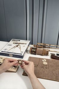 Robotime Drewniany Model Puzzle 3D Teleskop 4