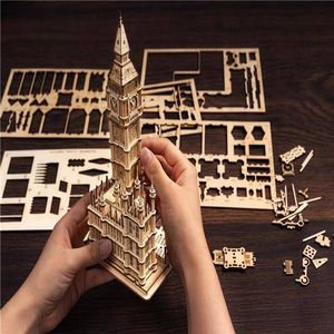 Robotime ROBOTIME Drewniany Model Puzzle 3D Big Ben 4