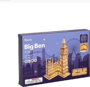 Robotime ROBOTIME Drewniany Model Puzzle 3D Big Ben 6
