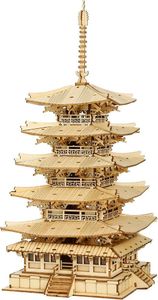 Robotime ROBOTIME Drewniany Model Puzzle 3D Pagoda 1