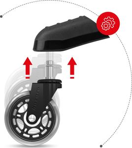 Huzaro kółka do fotela Casters 2.0 Black 4