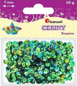 Titanum Cekiny 7mm perłowe zielone 10g 1