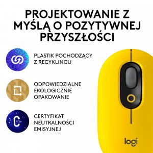 Mysz Logitech POP Mouse Black & Yellow (910-006546) 5
