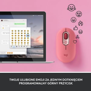 Mysz Logitech POP Mouse Coral Rose (910-006548) 3