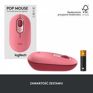Mysz Logitech POP Mouse Coral Rose (910-006548) 9