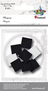 Titanum Magnesy samoprzylene kwadratowe 12,4x12,4mm 8szt 1