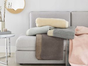 Ibena Uni Doubleface blanket Dublin espresso/brown 150x200cm 2