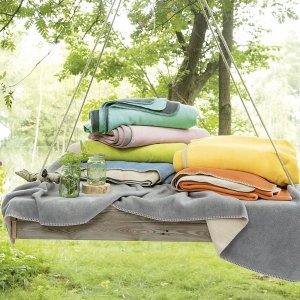 Ibena Uni Doubleface blanket Dublin espresso/brown 150x200cm 5