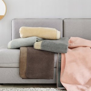 Ibena Uni Doubleface blanket Dublin espresso/brown 150x200cm 6