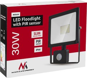 Naświetlacz Maclean Naświetlacz LED z czujnikiem ruchu, slim 30W, 2400lm, barwa ciepła biała (3000K), IP44 7