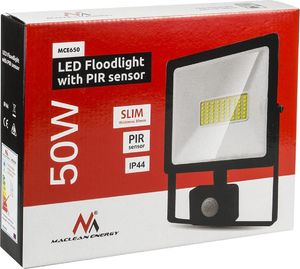 Naświetlacz Maclean Naświetlacz LED z czujnikiem ruchu, slim 50W, 4000lm, barwa ciepła biała (3000K) 7