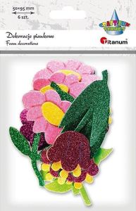 Titanum Dekoracje piankowe 3D kwiaty mix 6szt 1
