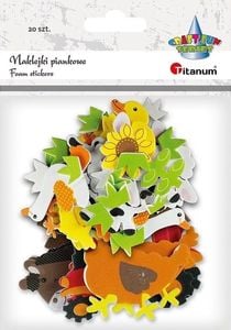 Titanum Naklejki piankowe zwierzęta, ptaki, gady mix 48szt 1