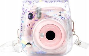 Pokrowiec LoveInstant Instax Mini 11 / Przezroczysty Fioletowe Cekiny 2