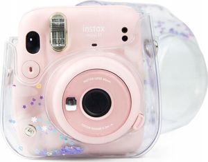 Pokrowiec LoveInstant Instax Mini 11 / Przezroczysty Fioletowe Cekiny 5