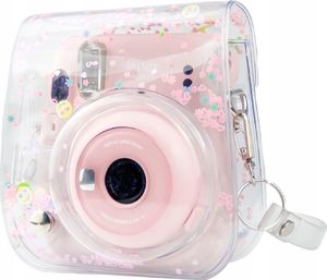 Pokrowiec LoveInstant Do Fujifilm Instax Mini 11 / Przezroczysty Różowe Cekiny 2