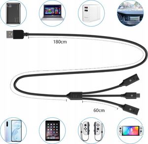 JYS kabel USB na USB-C + 2xJoy-Con do Nintendo Switch 3