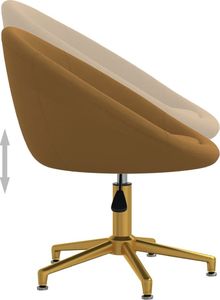 Krzesło biurowe vidaXL Brązowe 6