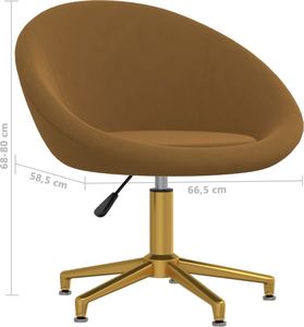 Krzesło biurowe vidaXL Brązowe 8