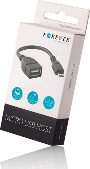 Adapter USB Forever microUSB - USB Czarny  (5900495359643) 1