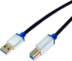 Kabel USB LogiLink USB-B 2m Czarny 1