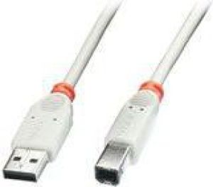 Kabel USB Lindy USB-A - USB-B 3 m Szary (41924) 1