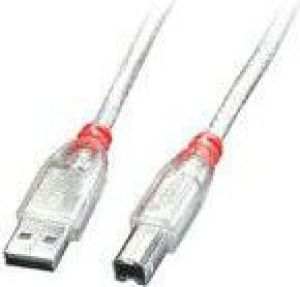 Kabel USB Lindy USB-A - USB-B 0.5 m Przezroczysty (41751) 1