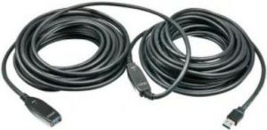 Kabel USB Lindy Aktywny USB 3.0 15m Czarny (43162) 1