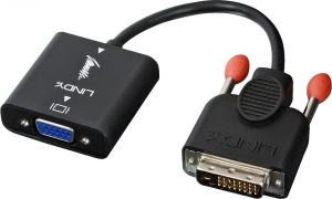 Adapter AV Lindy DVI-D - D-Sub (VGA) czarny (38189) 1