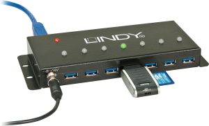 HUB USB Lindy 7x USB-A 3.0 (43128) 1
