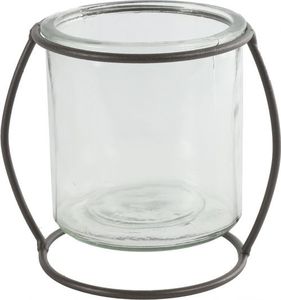 uchwyt na doniczkę Netti 14 cm stal/szkło brązowy 1