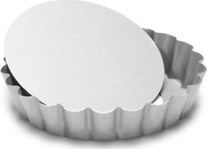 Patisse kształt quiche Mini z luźnym dnem 10 cm stal srebrna 1
