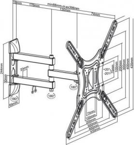 Maclean Uchwyt ścienny MC-701 23'' - 55'' 2