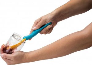 Ototo szpatułka Splatypus 21 x 3 x 2 cm silikonowa turkusowa/żółta 3