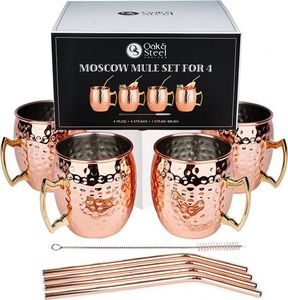 kubek koktajlowy Moscow Mule 550 ml stal nierdzewna rose gold 9 szt 1