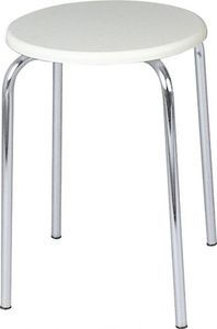 Wenko stołek łazienkowy 32 x 42,5 cm MDF/stal w kolorze białym 1