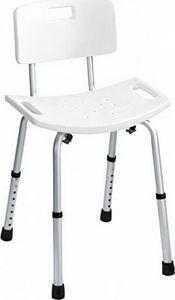 Wenko fotel łazienkowy Secura 49 x 85,5 cm aluminium biały 1