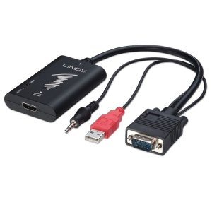 Adapter AV Lindy VGA-USB-Jack 3.5mm-HDMI 38188 1