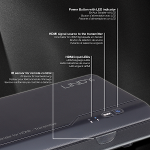 Adapter AV Lindy Bezprzewodowy przedłużacz sygnału HDMI 3D 1080p HDMI 1.4, 3D, - 38125 4